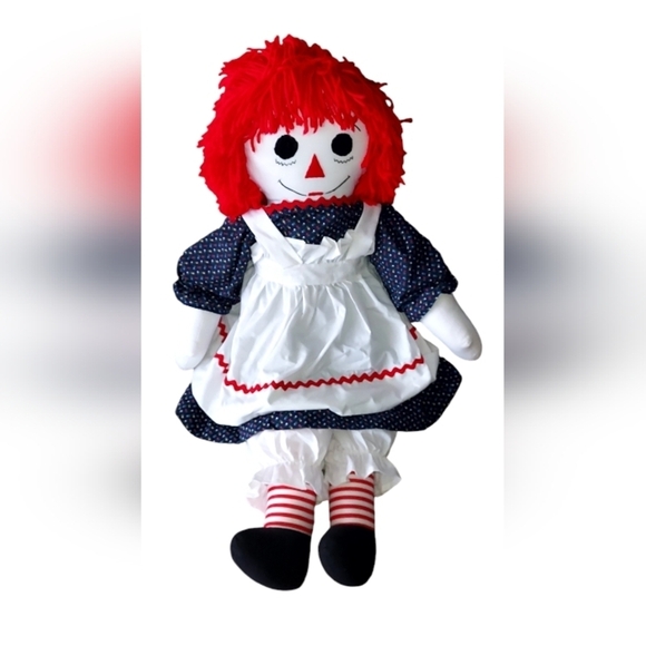 Vintage Raggedy Ann large doll I love you heart - Picture 1 of 5